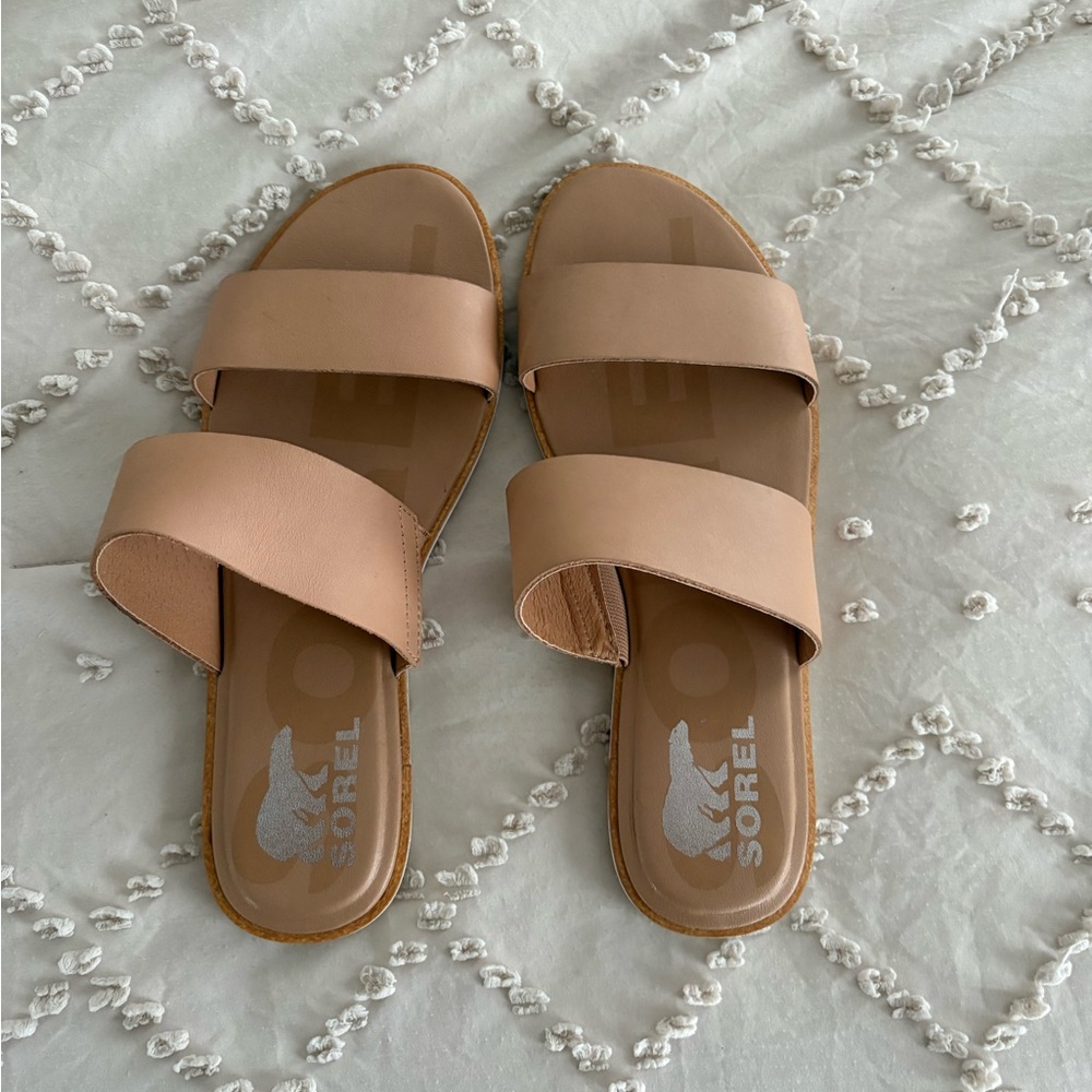Sorel Women's Beige Slide Sandals